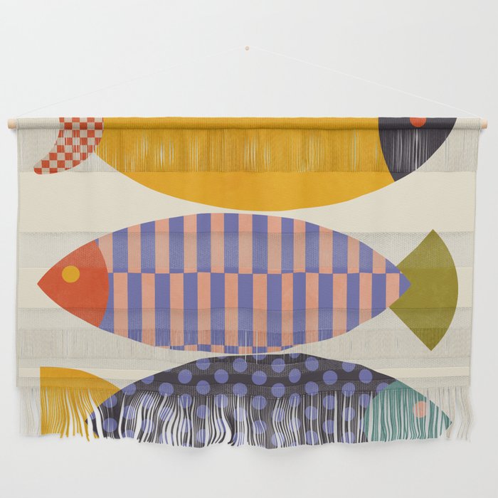 mid century abstract fishes Wall Hanging Gallery Image 2
