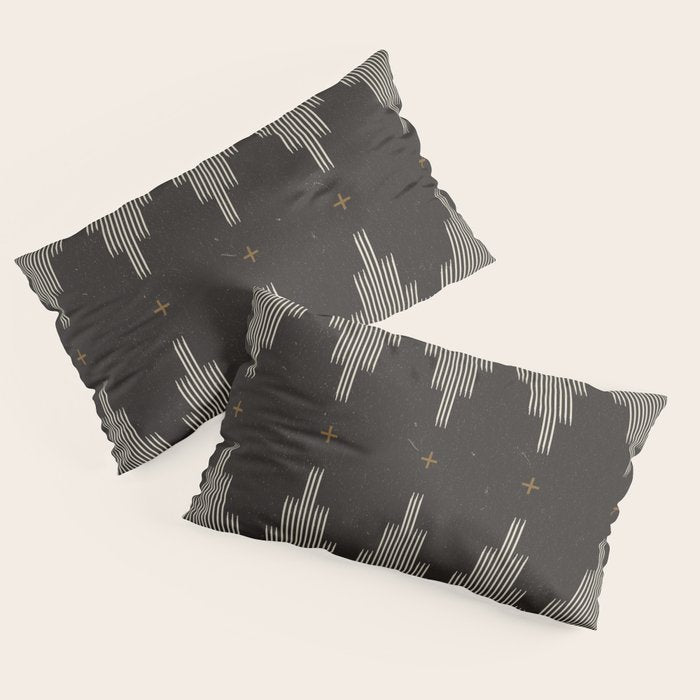 Southwestern Minimalist Black & White Pillow Sham Gallery Image 4