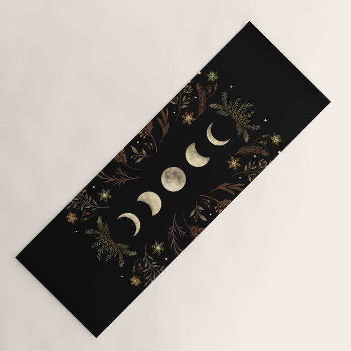 Moonlight Garden - Winter Brown Yoga Mat Gallery Image 1