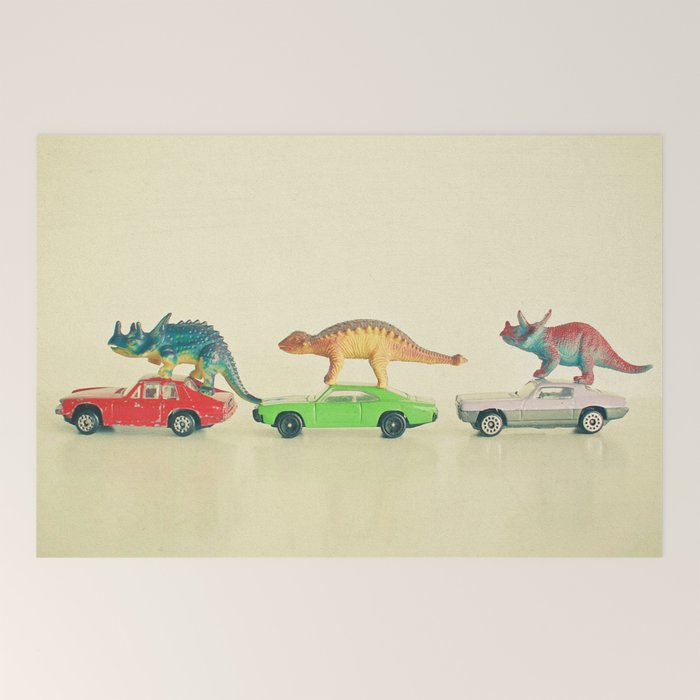 Dinosaurs Ride Cars Welcome Mat Gallery Image 2
