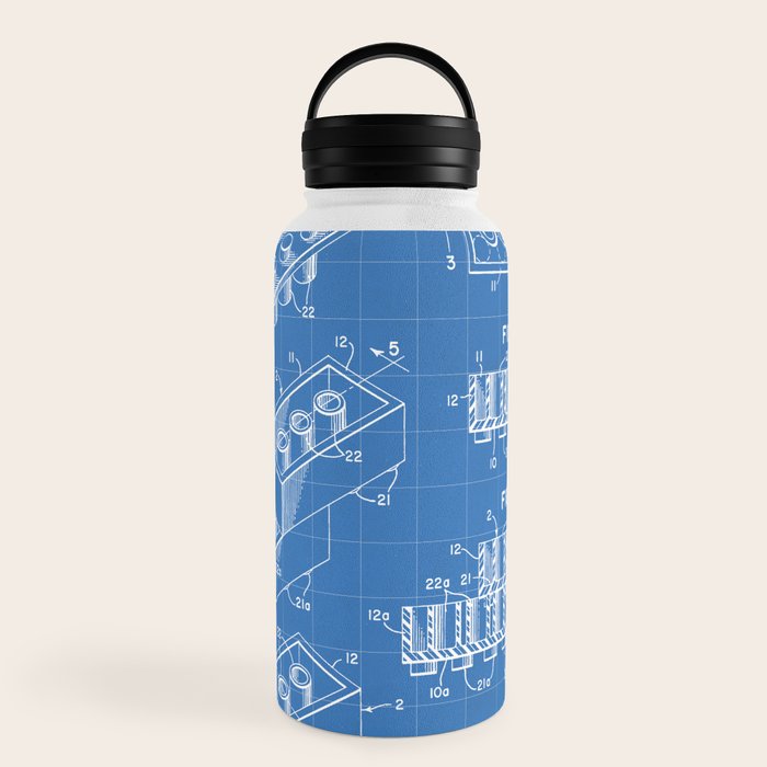 Legos Patent - Legos Brick Art - Blueprint Water Bottle Gallery Image 6