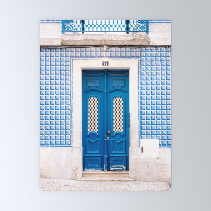 Lisbon Blue Door | Portugal fine art travel photography print Mini Art Print Gallery Image 6