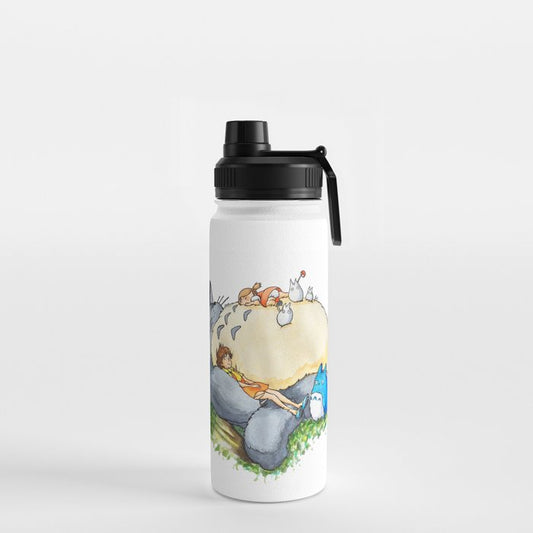 Ghibli forest illustration Water Bottle Gallery Image 2