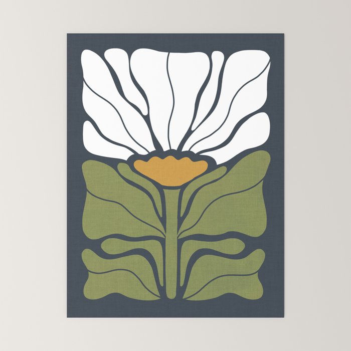 Modern Boho Art Nouveau Floral 3.1 ochre green grey Mini Art Print Gallery Image 6