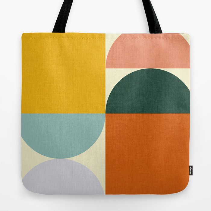 Geometric Abstract Mid Century Modern 4 Tote Bag Gallery Image 2