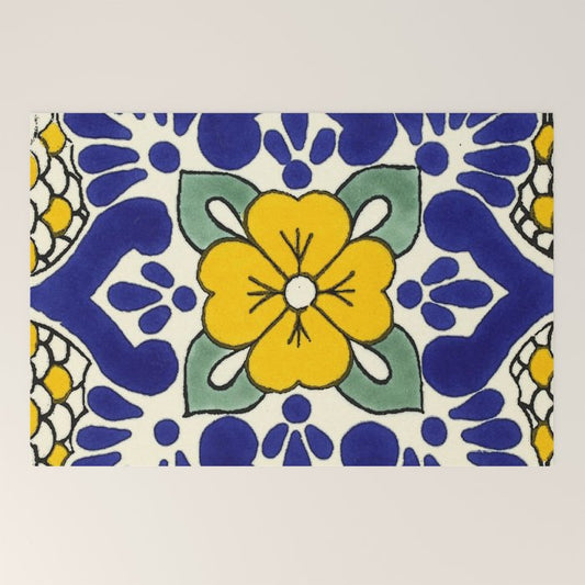 talavera mexican tile in yellow Welcome Mat Gallery Image 2