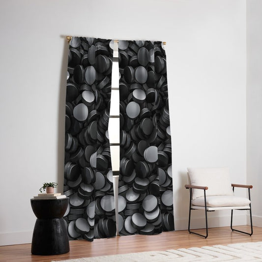 Hockey pucks Window Curtain Gallery Image 2