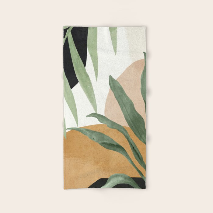 Abstract Art Tropical Leaves 4 Bath Towel Gallery Image 2