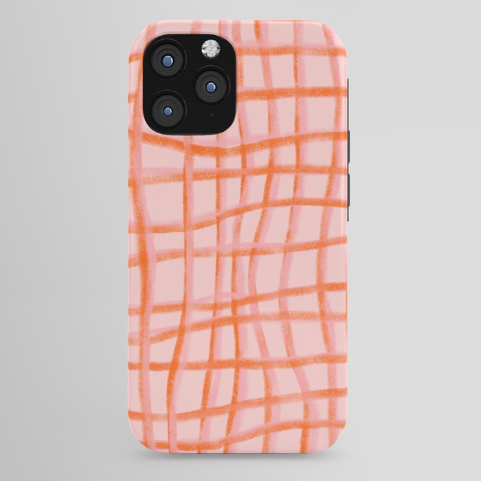 Modern abstract red and pink grids iPhone Case Gallery Image 44
