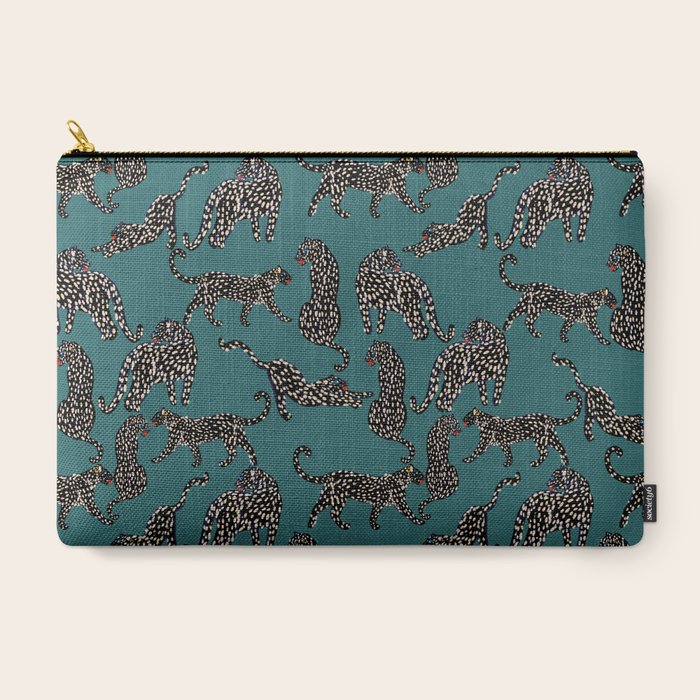 Elegant black leopards Carry All Pouch Gallery Image 3
