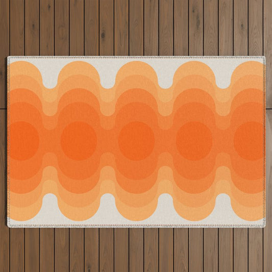 Echoes - Creamsicle Outdoor Rug Gallery Image 2
