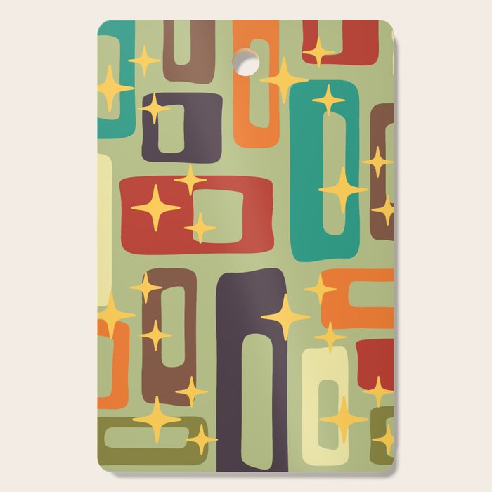 Retro Mid Century Modern Abstract Pattern 225 Cutting Board Gallery Image 1
