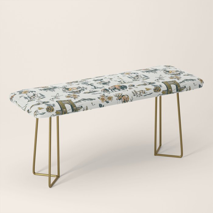 Yellowstone National Park Travel Pattern Design Bench Gallery Image 2