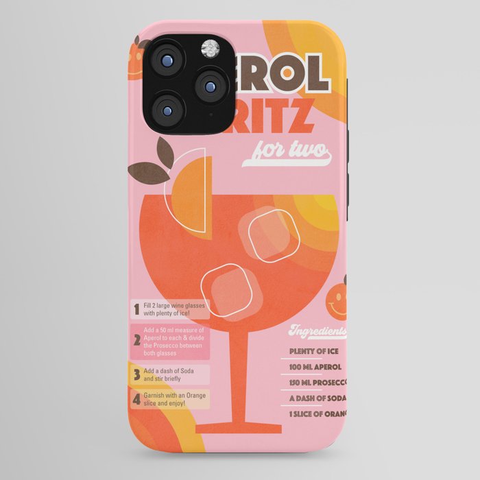 Retro Cocktail Nº1 Aperol Spritz iPhone Case Gallery Image 44