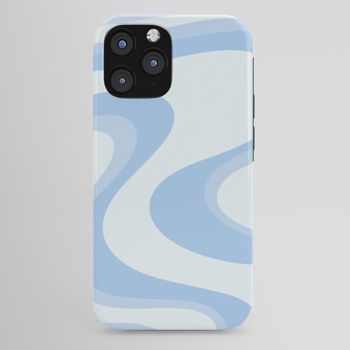 Retro Swirls Powder Blue Abstract Pattern iPhone Case Gallery Image 44