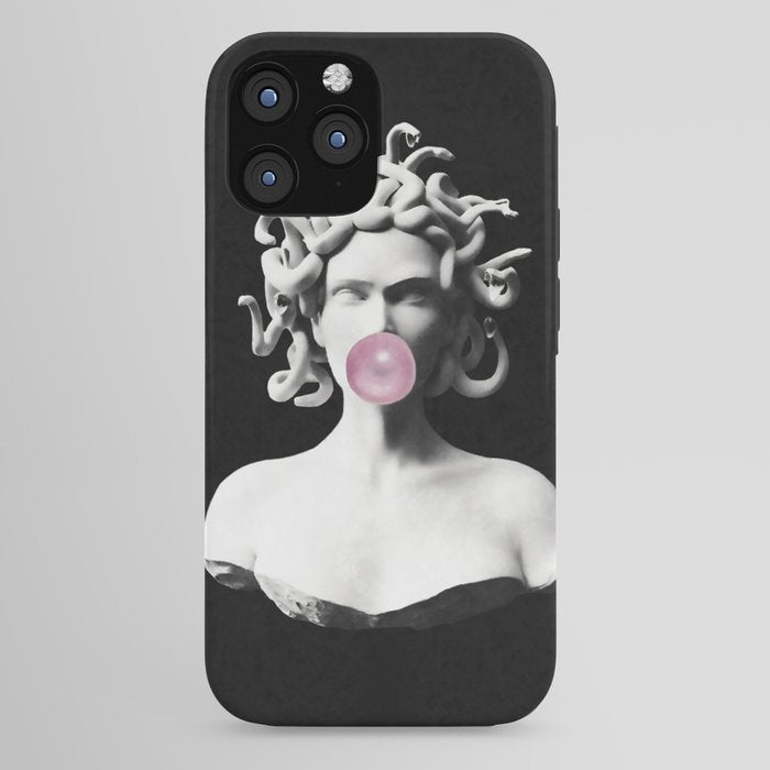 Medusa blowing pink bubblegum bubble iPhone Case Gallery Image 44