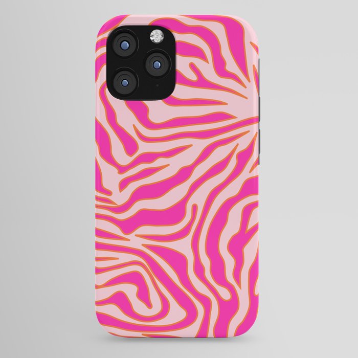 Zebra Print Pink And Orange Zebra Stripes Wild Animal Print Preppy Decor Modern Zebra Pattern iPhone Case Gallery Image 44