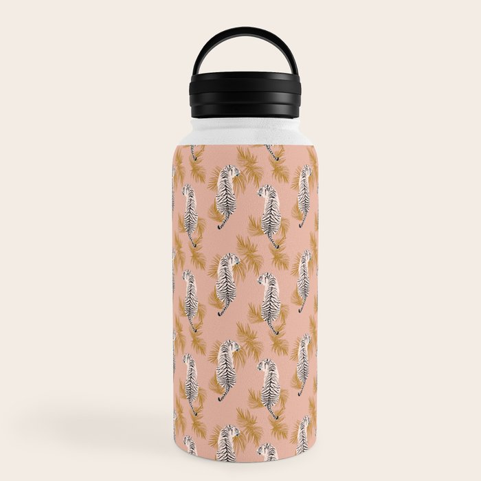 Paisley Tiger - soft pink & gold Water Bottle Gallery Image 6