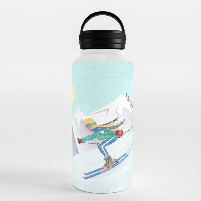 Skiing Girl Water Bottle Gallery Image 6