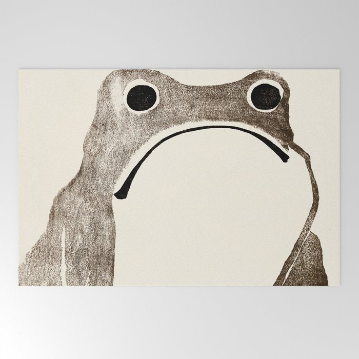 Unimpressed Frog Meika Gafu by Matsumoto Hoji 1814 - Frog Welcome Mat Gallery Image 2