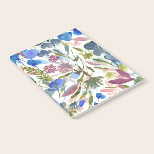 Upside Floral Olive Magenta Notebook Gallery Image 2