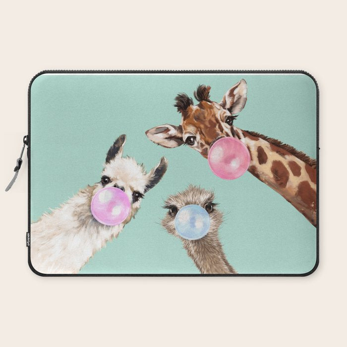 Bubble Gum Gang in Green Laptop Sleeve Gallery Image 2