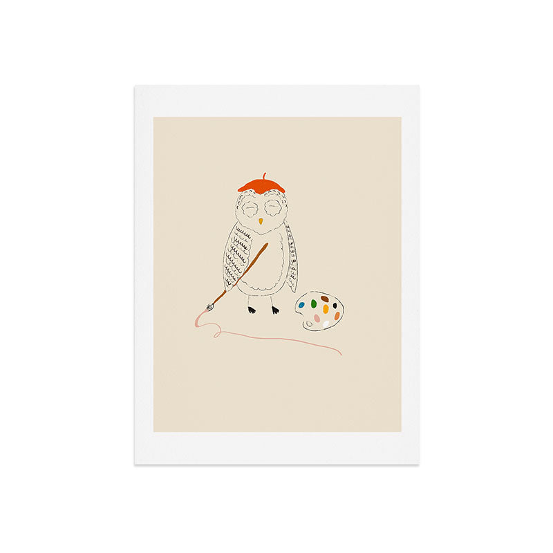 Artist Owl Art Print Gallery Image 7