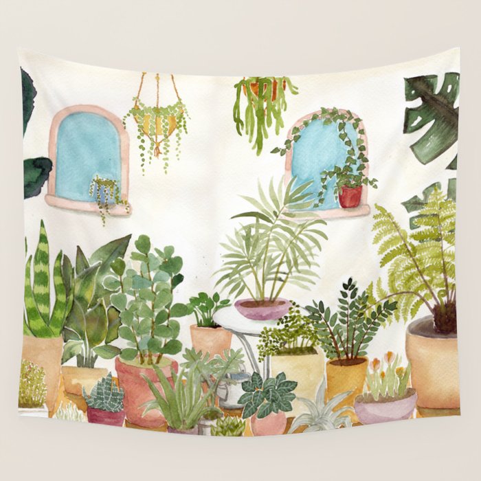 plant lady Wall Tapestry Gallery Image 3