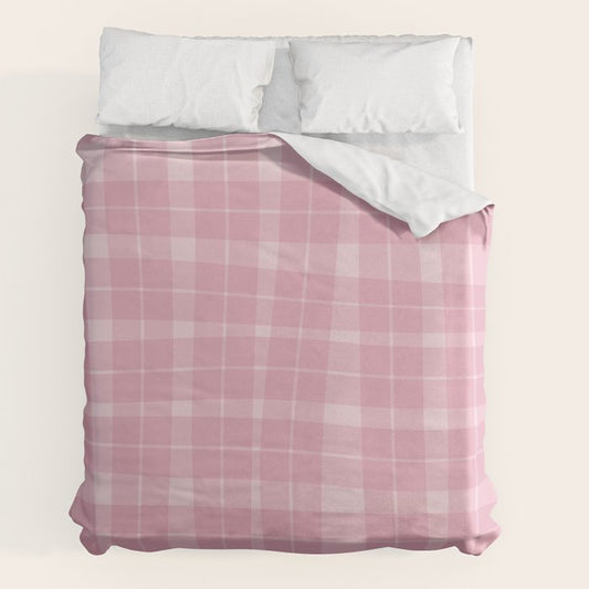 Wavy Plaid Pink Duvet Cover Gallery Image 2