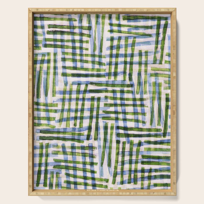 Abstract Linocut Pattern #8 Serving Tray Gallery Image 1