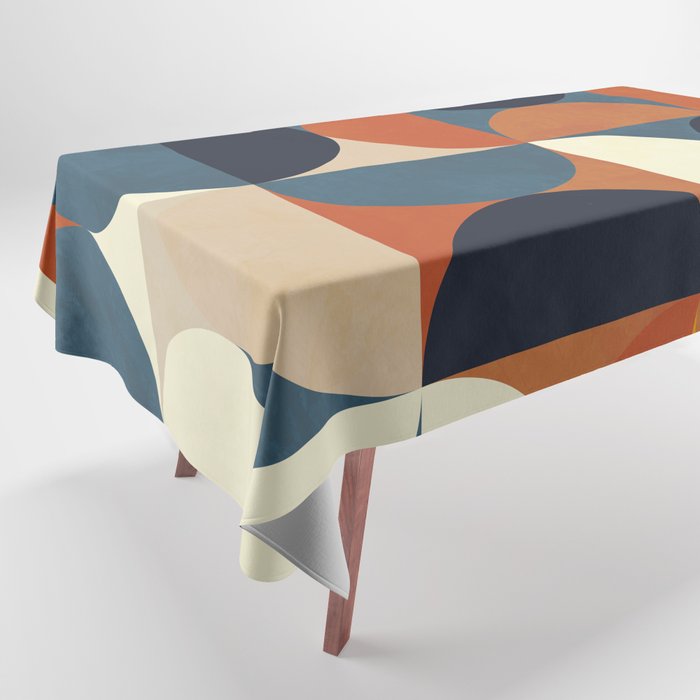 mid century abstract shapes fall winter 1 Tablecloth Gallery Image 1