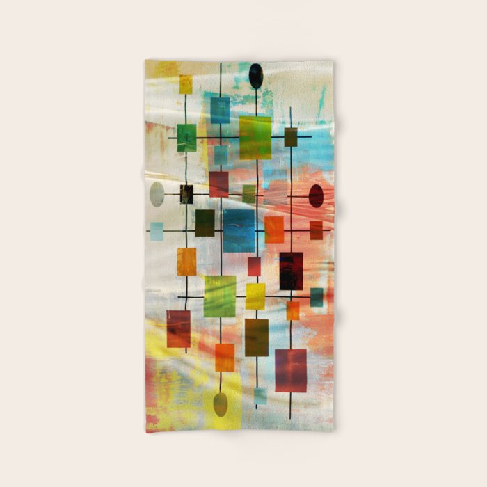 Mid-Century Modern Art 1.3 - Graffiti Style Bath Towel Gallery Image 2