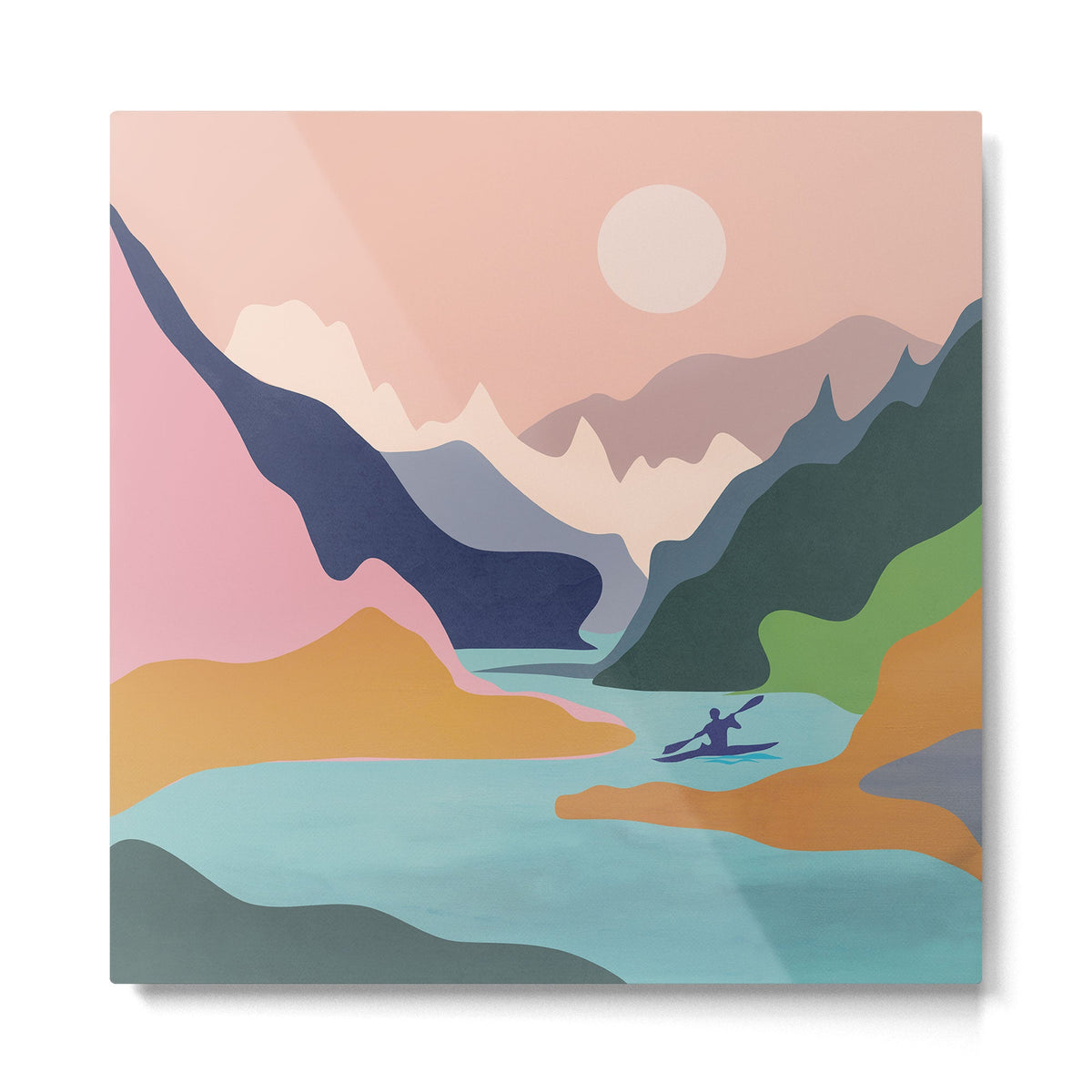River Canyon Kayaking Metal Print Gallery Image 5