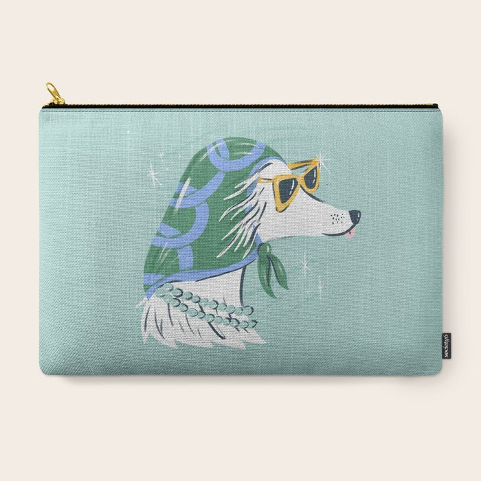 Chic Afghan Hound Dog Illustration Carry All Pouch Gallery Image 3