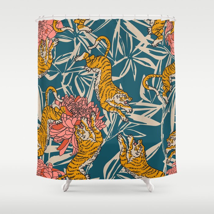 BENGAL CORA TIGER Shower Curtain Gallery Image 1