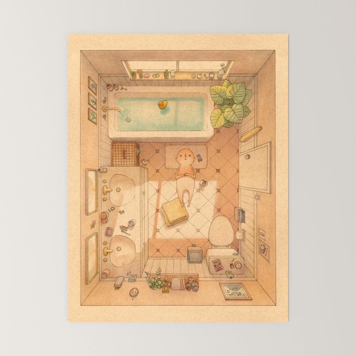Afternoon Bath Mini Art Print Gallery Image 6