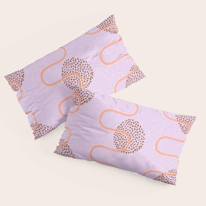Abstract Fields in Lavender & Brown Pillow Sham Gallery Image 4