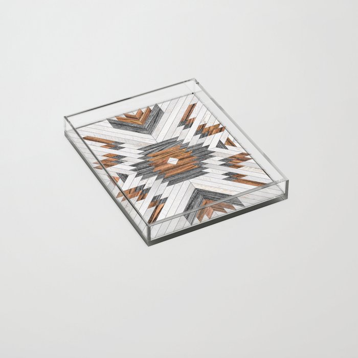 Urban Tribal Pattern No.8 - Aztec - Wood Acrylic Tray Gallery Image 2