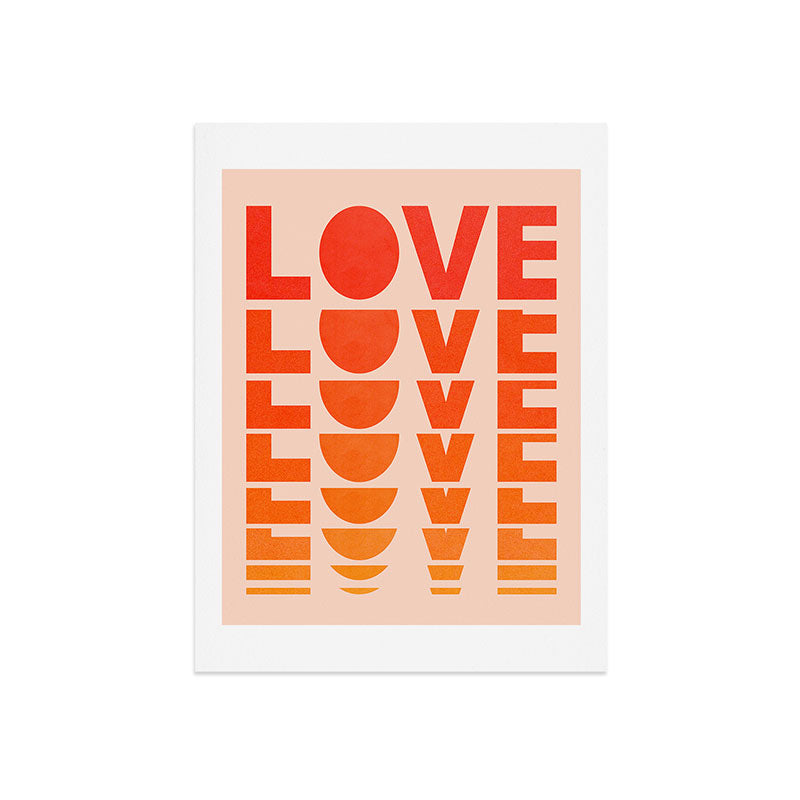 Abstraction_LOVE_SUNSET_Minimalism_001 Art Print Gallery Image 5