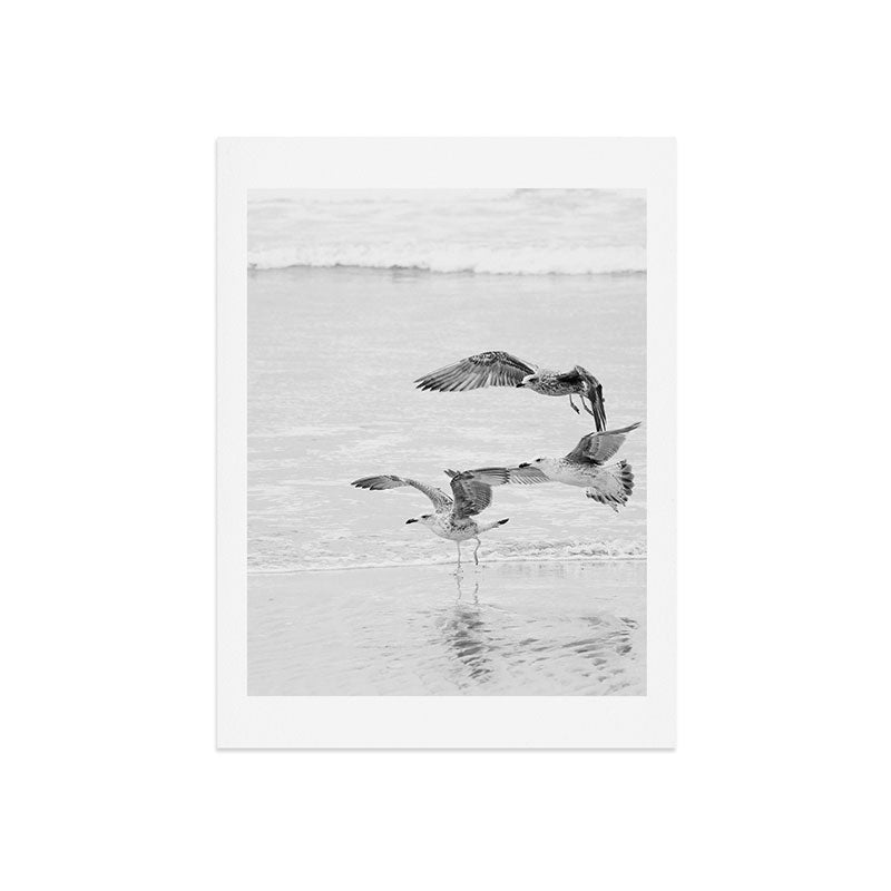 Seagulls Beach Ocean Art Print Gallery Image 7