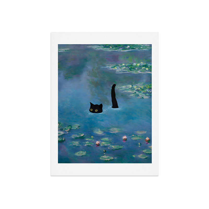 Cat Monet Waterlily Art Print Gallery Image 7