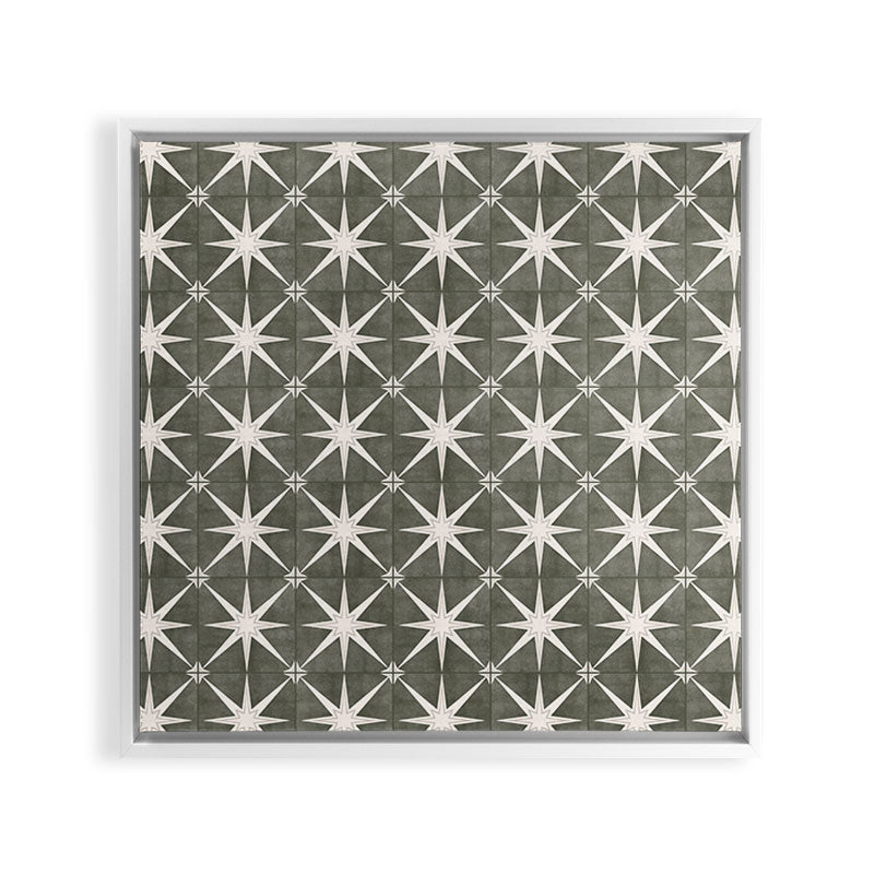 arlo star tile - olive Framed Canvas Print Gallery Image 36