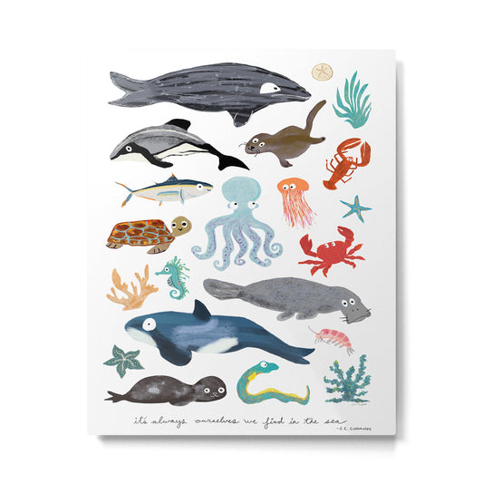 Sea Change: Ocean Animals Metal Print Gallery Image 2