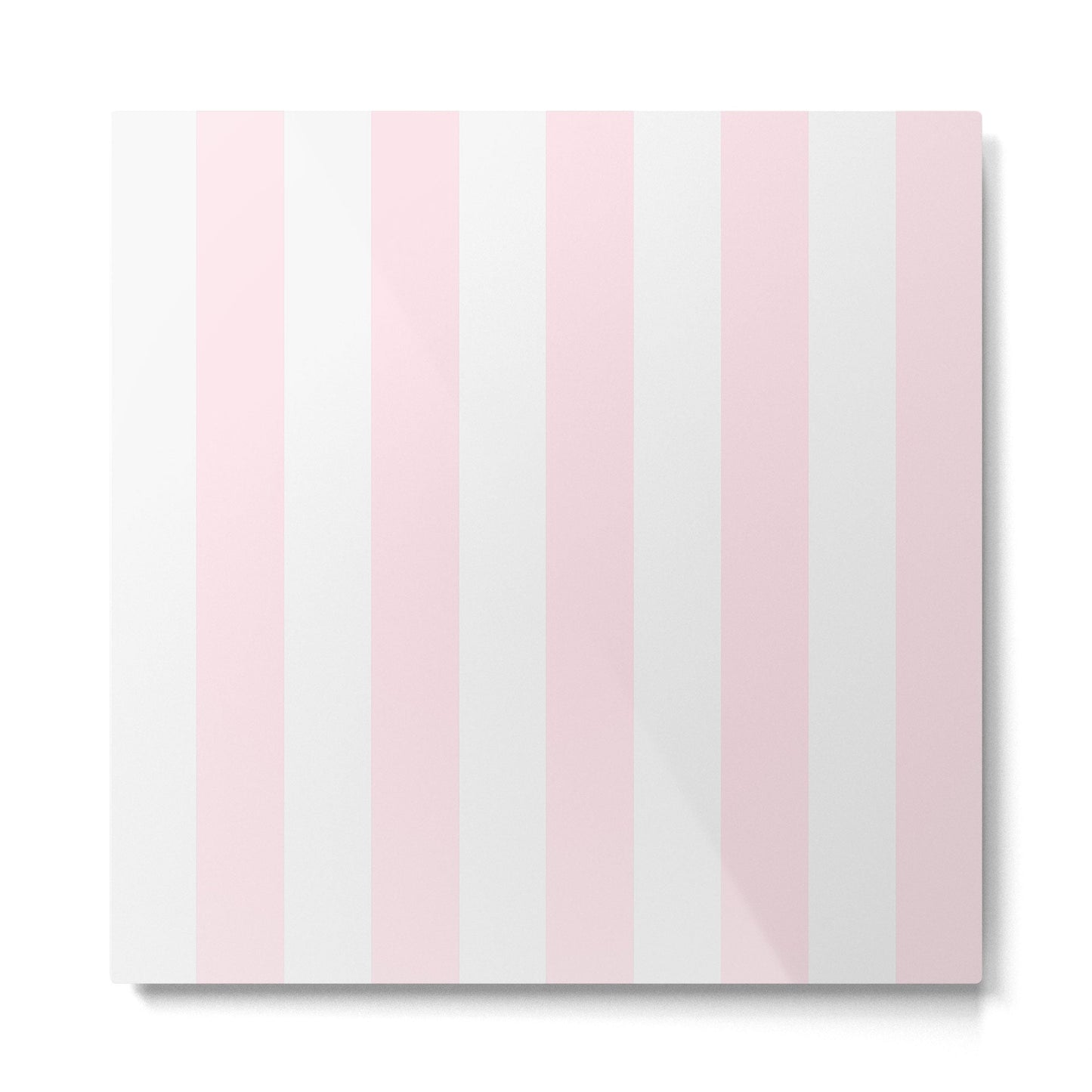 Luxury Striped Pastel Pink Metal Print Gallery Image 5