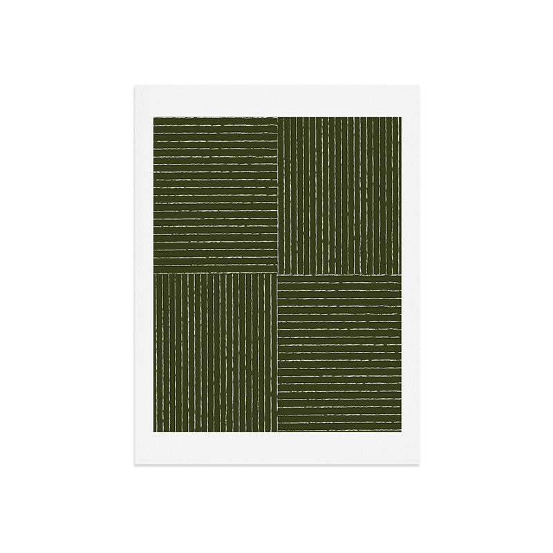 Lines III (Olive Green) Art Print Gallery Image 5