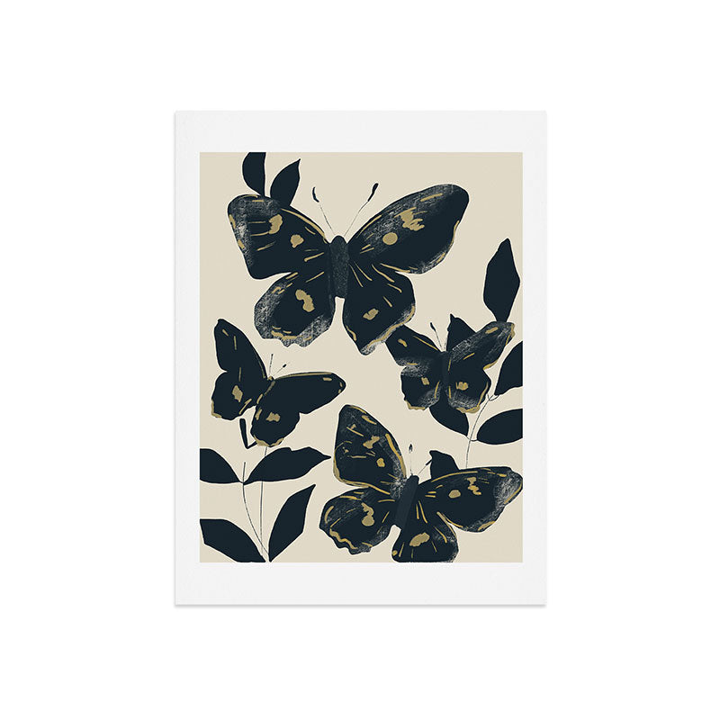 Black Butterflies Art Print Gallery Image 7
