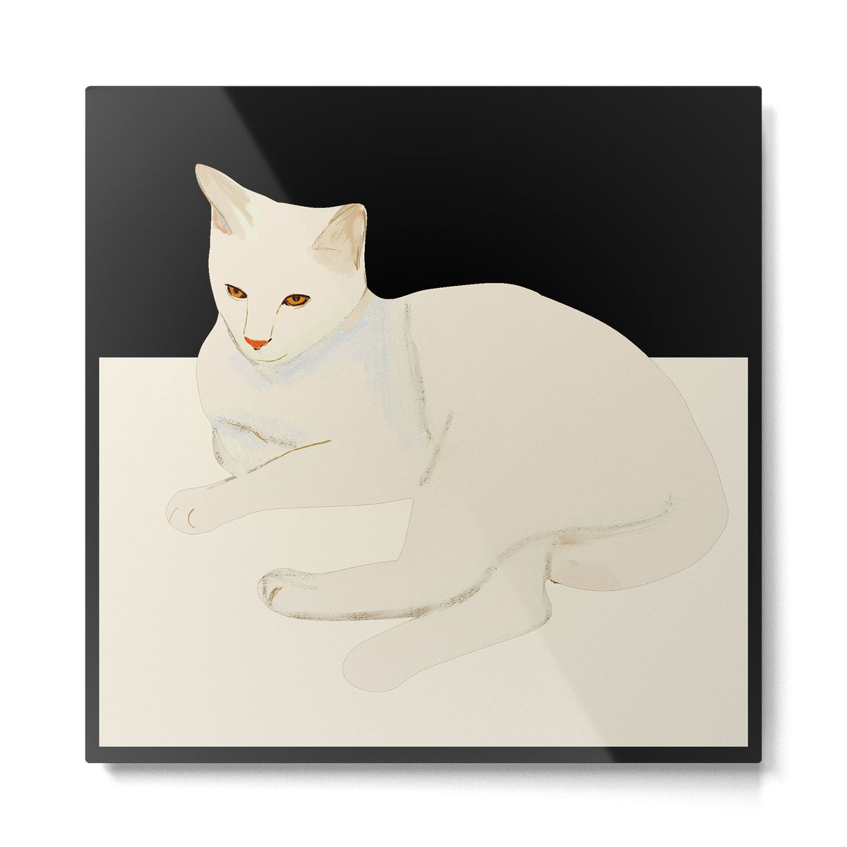 Minimal Abstract Art Cat 6 Metal Print Gallery Image 5