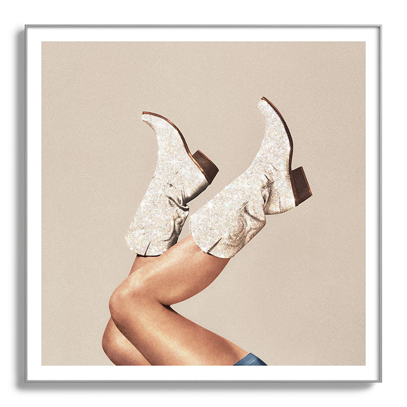 These Boots - Neutral Glitter II / Beige Framed Art Print Gallery Image 142