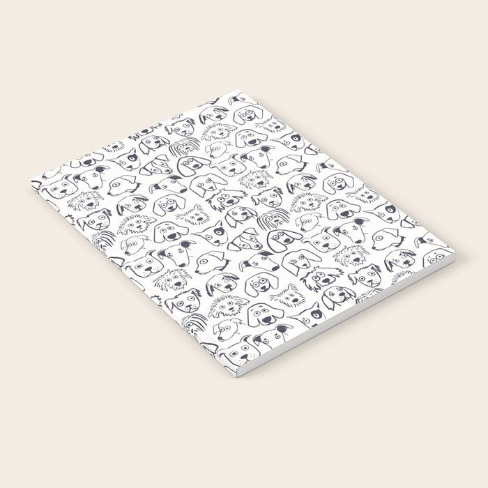 Lots of dogs doggy faces pattern Notebook Gallery Image 2