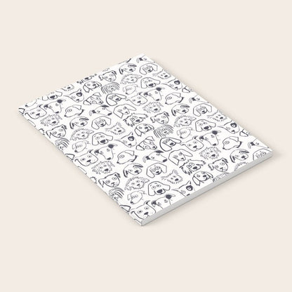 Lots of dogs doggy faces pattern Notebook Gallery Image 2